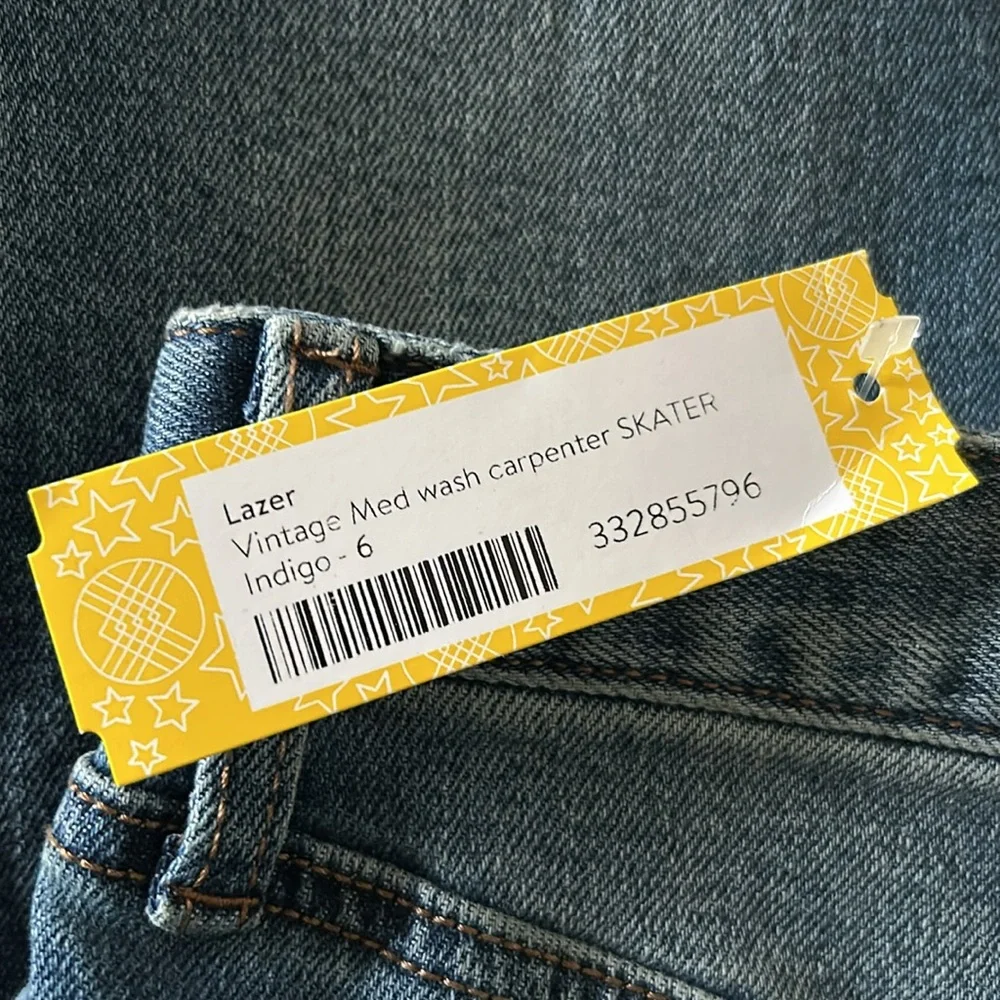Lazer Skater Boys Kids Carpenter Jeans Size 6 Back to School‎ Fall Denim NWT